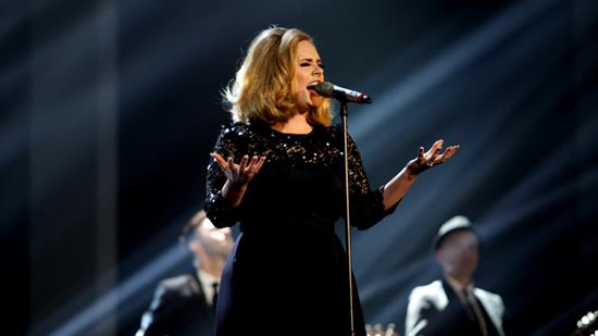 Adele performing 'Rolling in the Deep' at The BRITs 2012