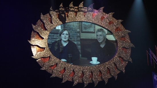 Adele presenting Paul Weller with the award for Best British Male Solo Artist