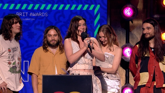 Wet Leg Receiving the Award for Best New Artist