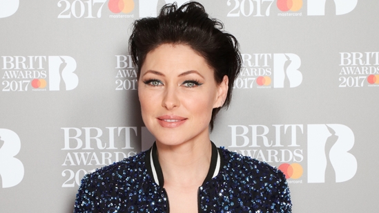 Emma Willis on The BRITs 2017 Nominations Show Red Carpet.