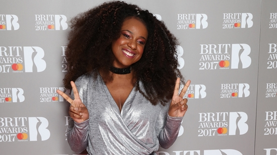 NAO on The BRITs 2017 Nominations Show Red Carpet.