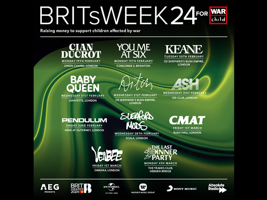 BRITs Week 24 for War Child lineup announced!
