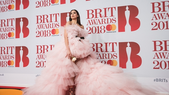 Dua Lipa on The BRITs 2018 Red Carpet