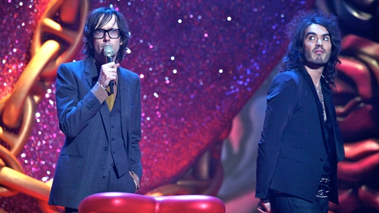 Jarvis Cocker presenting the award for Best British Breakthrough Act