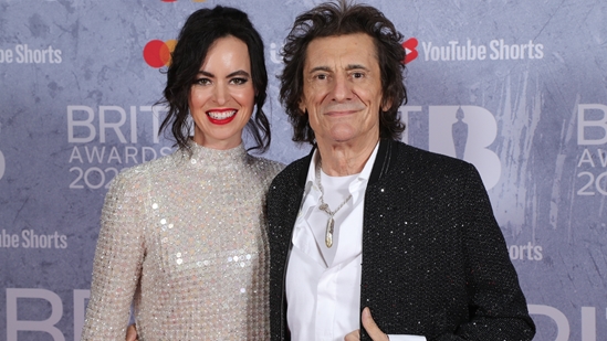 Ronnie Wood & Sally Wood on the Red Carpet at the 2022 BRIT Awards