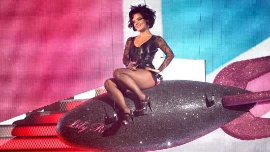 Lily Allen performing 'The Fear' at The BRITs 2010