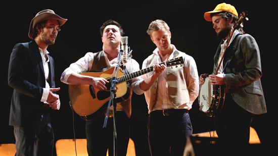 Mumford & Sons performing 'Timshel' at The BRITs 2011