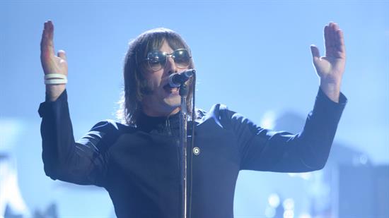 Liam Gallagher performing at The BRITs 2007
