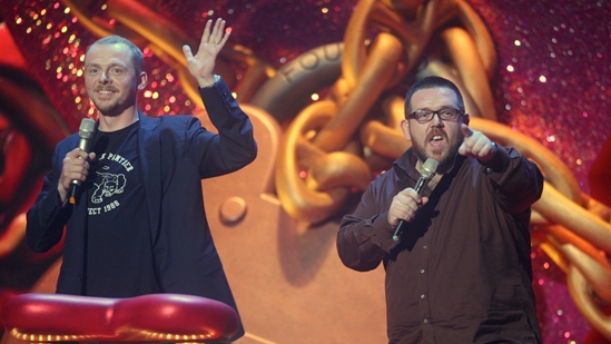 Simon Pegg & Nick Frost presenting the award for Best International Album