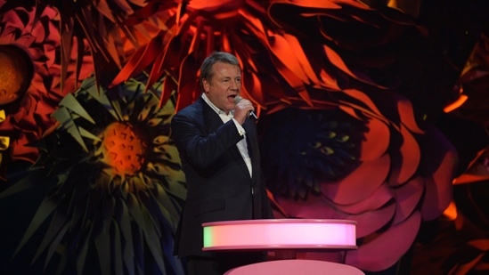 Ray Winstone presenting the Outstanding Contribution to Music award at The BRITs 2006