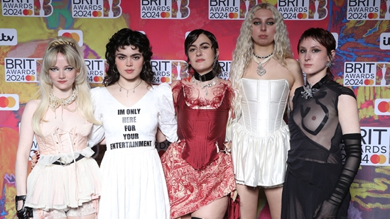 The Last Dinner Party on the BRIT Awards 2024 Red Carpet