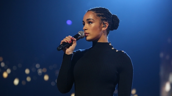 Jorja Smith on stage at The BRITs 2018 Nominations Show