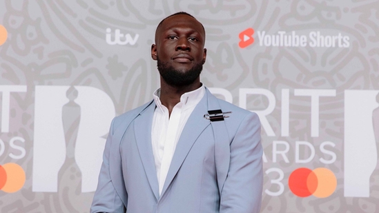 Stormzy on the 2023 BRIT Awards red carpet