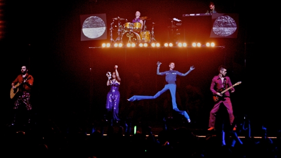Scissor Sisters performing 'I Don't Feel Like Dancing' at The BRITs 2007